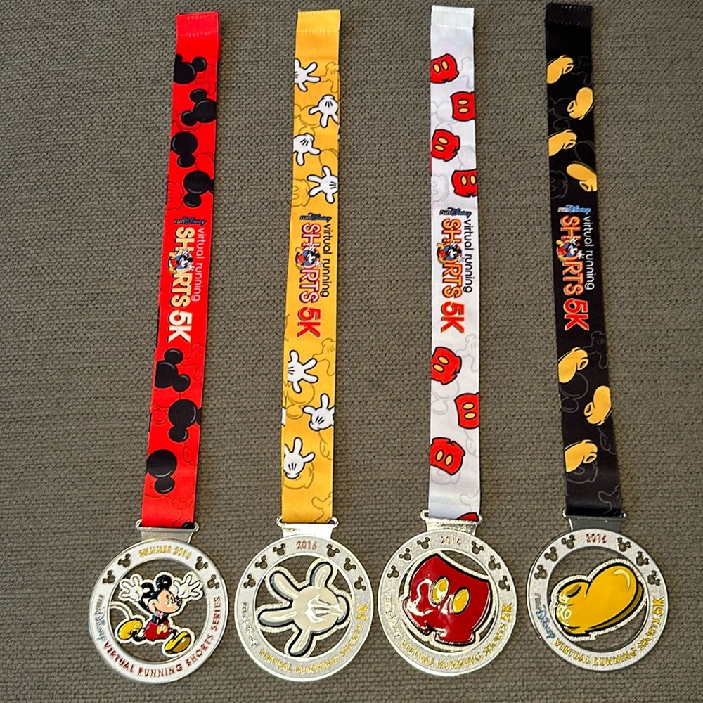 Disney 2016 Run Disney Medal Virtual Running Shorts Series 5K